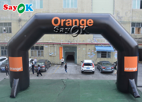 Inflatable Start Line Black PVC Tarpaulin Inflatable Entrance Arch For Park Supermarket