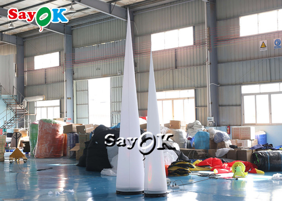 Wedding Inflatable Lighting Decoration Cone Column Custom Colors With Led Light