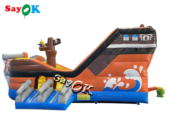 Commercial PVC Pirate Ship Themed Inflatable Bounce Castle For Kids / Adults