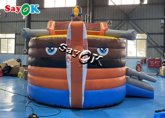 Commercial PVC Pirate Ship Themed Inflatable Bounce Castle For Kids / Adults