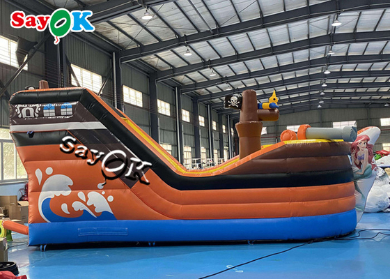 Commercial PVC Pirate Ship Themed Inflatable Bounce Castle For Kids / Adults