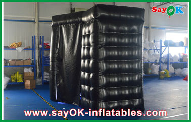 Inflatable Party Decorations PVC Coating Black Inflatable Photo Booth Rental Waterproof Strong Picture Box