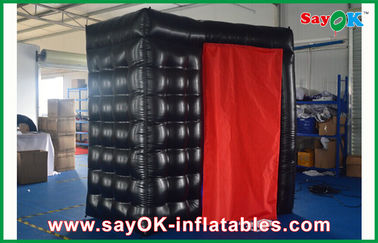 Inflatable Party Decorations PVC Coating Black Inflatable Photo Booth Rental Waterproof Strong Picture Box