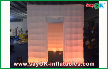 Advertising Booth Displays Portable Wedding Party Inflatable Photo Booth 2.4m With 1 Door Logo Print Picture Booth