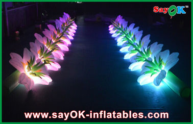 Durable Inflatable Flowers Wedding With Changing Led Lights Custom Design