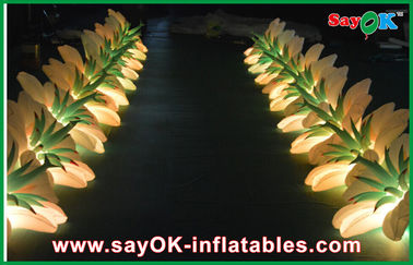 Durable Inflatable Flowers Wedding With Changing Led Lights Custom Design