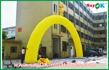 Inflatable Rainbow Arch Customized Yellow Fire - Proof Finish Line Inflatable Arch For Sports Games