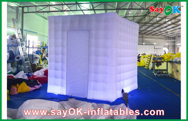 Purple Square Inflatable LED Photo Booth Enclosure With Led Lights