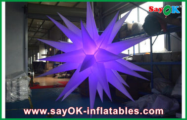 Custom Made Giant LED Inflatable Star For Outdoor Wedding Decoration