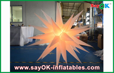 Custom Made Giant LED Inflatable Star For Outdoor Wedding Decoration