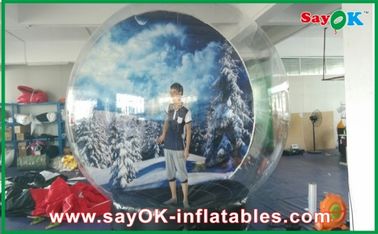Inflatable Snow Ball / Transparent Inflatable Chrismas Snow Globe Bubble Dia 5M
