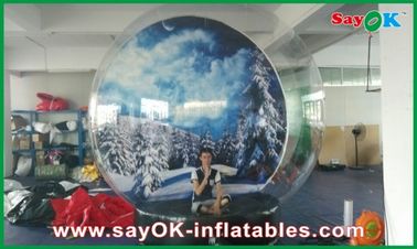 Inflatable Snow Ball / Transparent Inflatable Chrismas Snow Globe Bubble Dia 5M