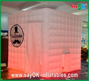 Funny Photo Booth Props Exhibitions Inflatable Photo Booth Enclousre Portable Led Cube Led Lighting