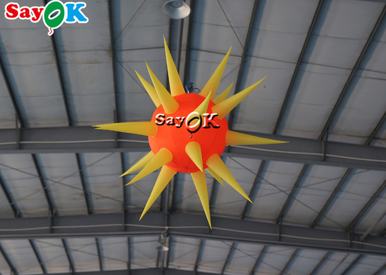 Ceiling Suspended Inflatable LED Spike Ball For Club Stage Party Event Decoration