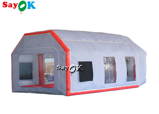 Inflatable Work Tent Gray Air Tight Inflatable Tent Car Spray Booth Waterproof Anti UV