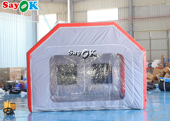 Inflatable Work Tent Gray Air Tight Inflatable Tent Car Spray Booth Waterproof Anti UV