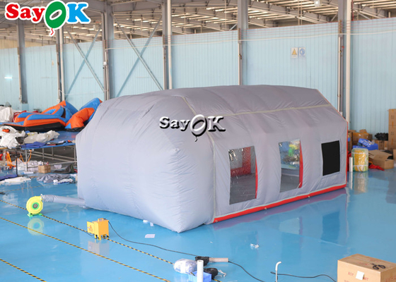 Inflatable Work Tent Gray Air Tight Inflatable Tent Car Spray Booth Waterproof Anti UV