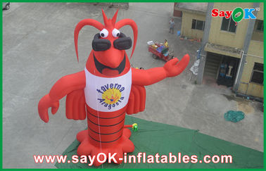 Inflated Cartoon Characters Festival Red Inflatable Cartoon Characters 420D Oxford Cloth