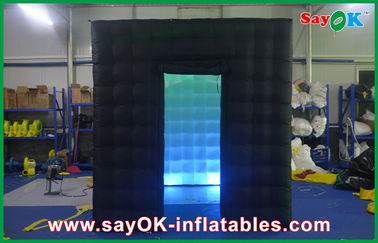 Black 210D Oxford Cloth Inflatable Photo Booth For Family Backyard