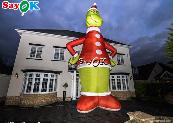 8.5M Inflatable Cartoon Character Model Blow Up Grinch Outdoor Christmas Decoration