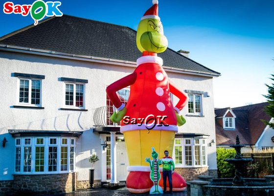 8.5M Inflatable Cartoon Character Model Blow Up Grinch Outdoor Christmas Decoration