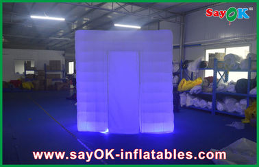 Cube LED Inflatable Photo Booth With Curtan Christmas Decoration Use