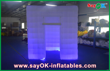 Wedding Photo Booth Hire Cube LED Inflatable Photo Booth With Curtan Christmas Decoration Use