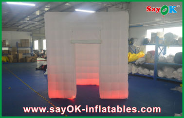 Wedding Photo Booth Hire Cube LED Inflatable Photo Booth With Curtan Christmas Decoration Use