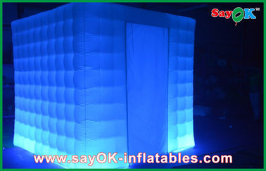 Inflatable Party Decorations Square 210D Polyester Cloth Vintage Photo Booth With Led Lighting