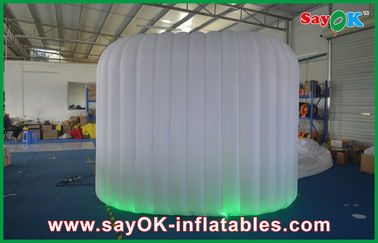 Mobile Photo Booth Green Inflatable Photo Booth Enclosure Round For Advertisement / Park