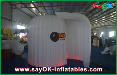 Advertising Booth Displays Pink Inflatable Lighting / Weeding Inflatable Booths With LOGO