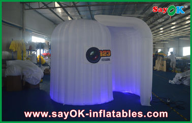 Advertising Booth Displays Pink Inflatable Lighting / Weeding Inflatable Booths With LOGO