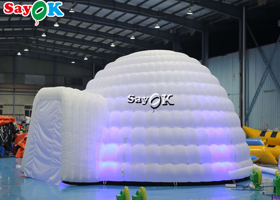 Inflatable Igloo Tent Pure White LED Inflatable Tent Lighting Round Dome For Disco Party Events Inflatable Air Tent