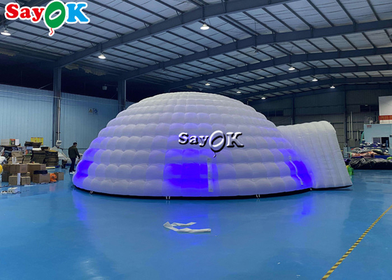 Inflatable Igloo Tent Pure White LED Inflatable Tent Lighting Round Dome For Disco Party Events