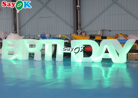 Large 1.3m 190T Inflatable LED Letters For Birthday Party Event Decoration