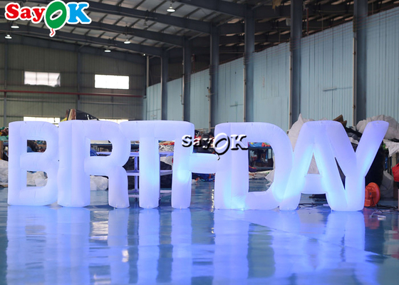 Large 1.3m 190T Inflatable LED Letters For Birthday Party Event Decoration