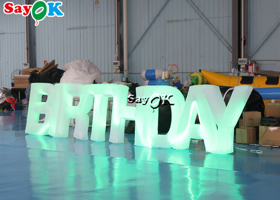 Large 1.3m 190T Inflatable LED Letters For Birthday Party Event Decoration