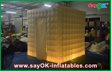 Inflatable Led Photo Booth Portable Square Inflatable Room / Outdoor Inflatables Yellow