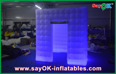 Inflatable Photo Booth Enclosure LED Lighting Air Inflatable , Large Inflatables Event Red / Green