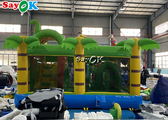 Zoo Themed Inflatable Bounce House Children'S Playground Water Slide