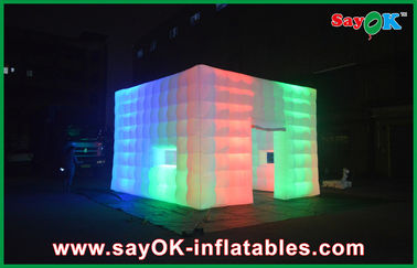 Inflatable House Tent 210D Nylon Cloth Giant Rainbow Lawn Led Inflatable Tent With Window / Door