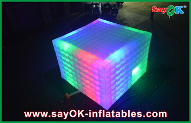 Inflatable House Tent 210D Nylon Cloth Giant Rainbow Lawn Led Inflatable Tent With Window / Door