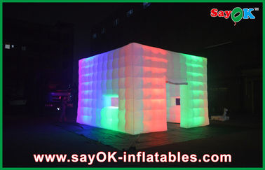 Inflatable House Tent 210D Nylon Cloth Giant Rainbow Led Inflatable Tent With Window / Door