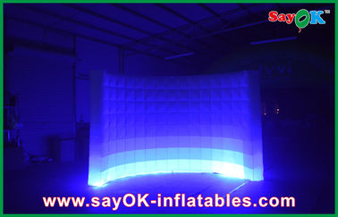 Inflatable Party Decorations Customized Red / Blue Large Led Inflatable Walls For Stage Decoration