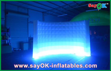 Photo Booth Backdrop Giant Curved Inflatable Photo Booth Wedding Party Decoration Led Inflatable Wall 3x1.5m