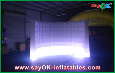 Giant Curved Inflatable Photo Booth Wedding Party Decoration Led Inflatable Wall 3x1.5m