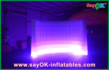 Photo Booth Backdrop Giant Curved Inflatable Photo Booth Wedding Party Decoration Led Inflatable Wall 3x1.5m