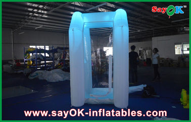 Inflatable Party Decorations Durable Wedding White Inflatable Money Booth With Led Lights