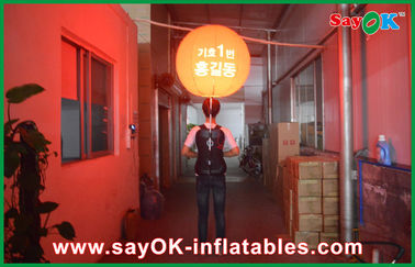 Orange Large Walking Backpack Ball Inflatable Decorations With Janpanese Logo
