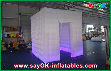 Inflatable Photo Studio Printed Led Inflatable Photo Booth For Party / Waterproof Inflatable Photobooth